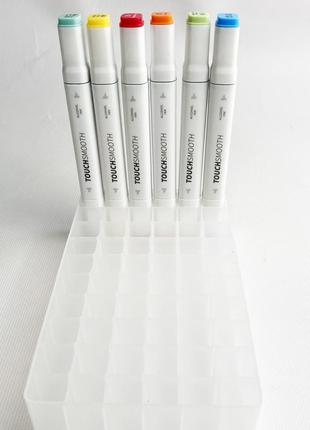 Подставка для маркеров органайзер для канцелярских принадлежностей 60 ячеек прозрачная