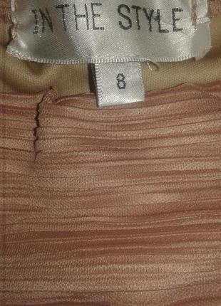 Стильная  юбка пудрово-розового цвета in the style, размер 8/m (s).4 фото