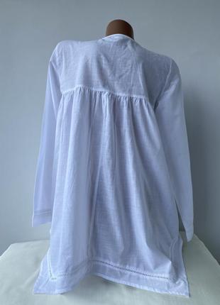 Блуза белая с вышивкой вышивка из хлопка блузка с вышивкой хлопковая 🤍3 фото