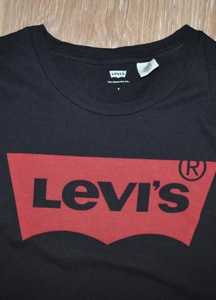 Черная хлопковая футболка levis4 фото