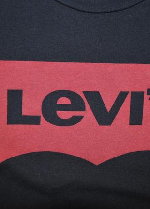 Черная хлопковая футболка levis5 фото