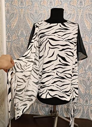 Красивая асимметричная блуза на запах бренда new look5 фото