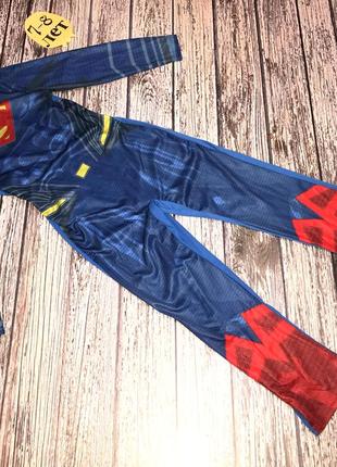 Новорічний костюм супермен для хлопчика 7-8 років, 122-128 см