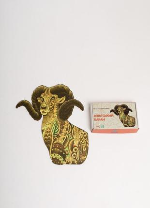 Деревянный фигурный пазл woodgood азиатский баран а4