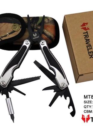 Багатофункціональний ніж (мультитул) з комплектом біт traveler 16см