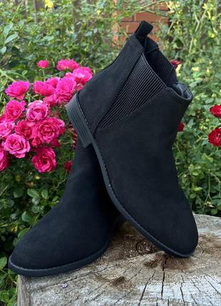 Осенние ботинки короткие сапоги замшевые полусапожки сапожки полуботинки