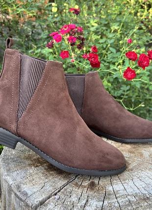 Осенние ботинки короткие сапоги замшевые полусапожки сапожки полуботинки