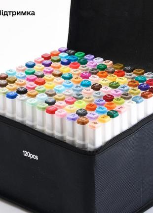Видеообзор! 120 штук. большой набор двусторонних маркеров touch для рисования и скетчинга на спиртовой основе!
