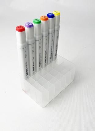 Підставка для маркерів органайзер для канцелярського приладдя 24 клітинок2 фото