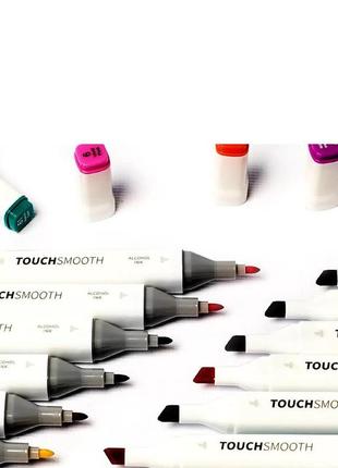 Набор качественных двусторонних маркеров touch smooth спиртовые для рисования 262 шт + сквидопоп хаги ваги4 фото