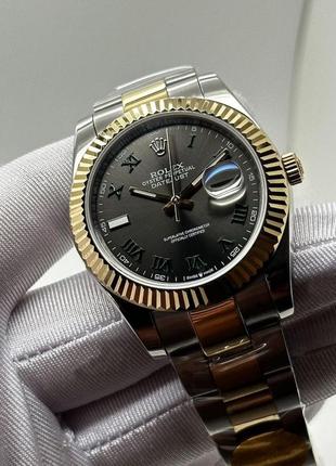 Швейцарские часы rolex datejust wimbledon gold6 фото