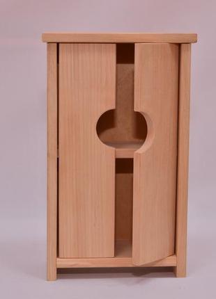 Игрушечная мебель для кукол lis деревянный шкаф2 фото