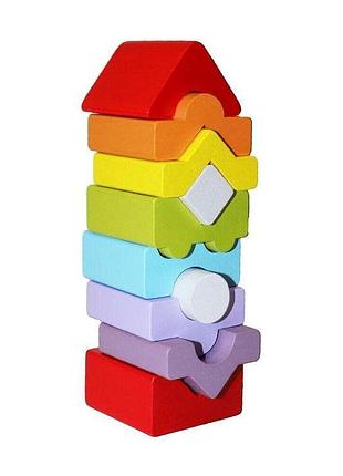 Развивающая пирамидка из дерева cubika "ld-10" 14989