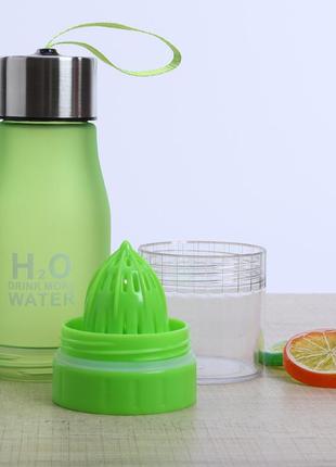 Бутылка для воды и напитков h2o water bottle. бутылка-соковыжималка. бутылка спортивная.4 фото