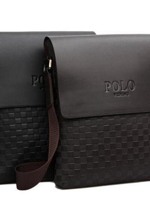 Акція!!! чоловіча сумка polo videng paris+годинник в подарунок