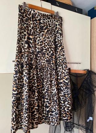 Спідниця максі атласна, юбка леопардова, спідниця максі атлас, спідниця стильна5 фото