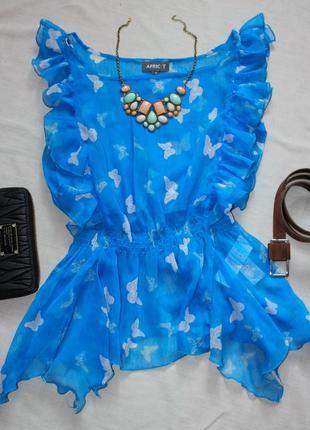 Воздушная блуза с бабочками2 фото