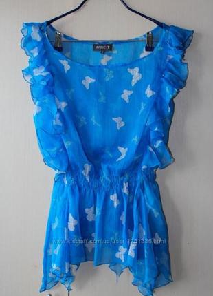 Повітряна блуза з метеликами1 фото