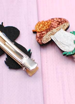 Заколки осенние грибочки