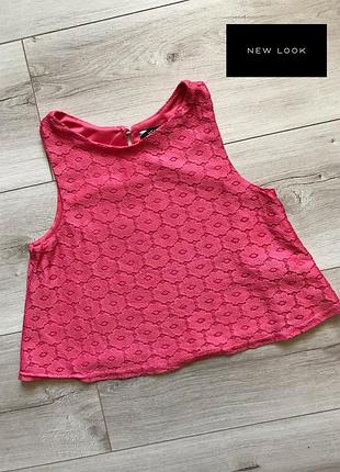Яскравий рожевий топ на дівчинку 9 років/ 140 см new look