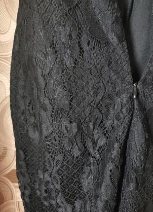 Платье черное кружевное стильное xxs/xs8 фото