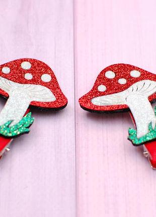 Заколки мухоморчики