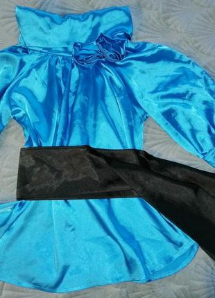 Яркая женская блузка с поясом!