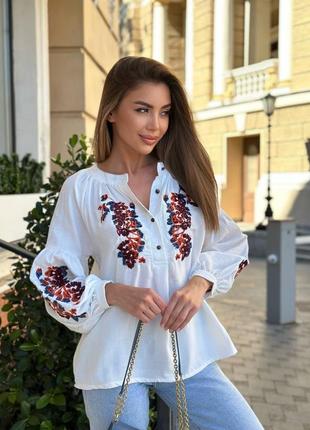 Вишиванка вишита сорочка біла2 фото