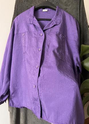 Легка сорочка бузкового фіолетового кольору6 фото