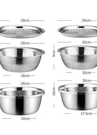 Кухонний набір multifunctional basin багатофункціональна тертка-овочерізка з контейнером із ситом5 фото