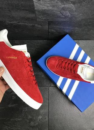 Чоловічі кеди adidas topanga red white/легкі кеди для чоловіків/кеди для хлопців2 фото