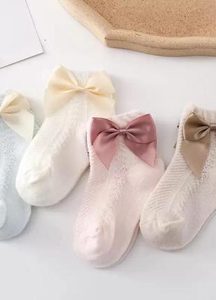 Літні сітчасті шкарпетки для малюків із бантом. шкарпетки для новонароджених