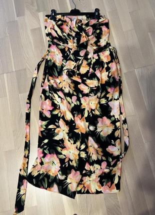 Платье на запах с завязкой в цветочек h&m7 фото