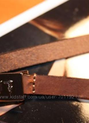 Брендовый тоненький ремешок trussardi ben midi, оригинал, италия,ручная работа, номерной