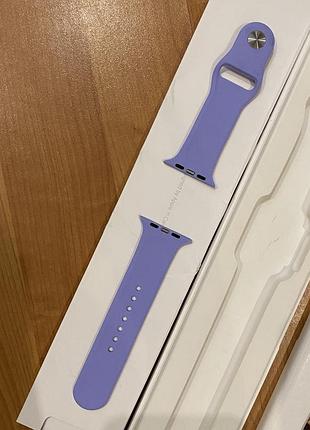 Силіконовий бузковий ліловий ремінець для apple watch 42/44 mm  band silicone