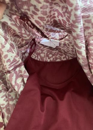 Сукня, плаття з рукавами, леопардовий принт topshop5 фото