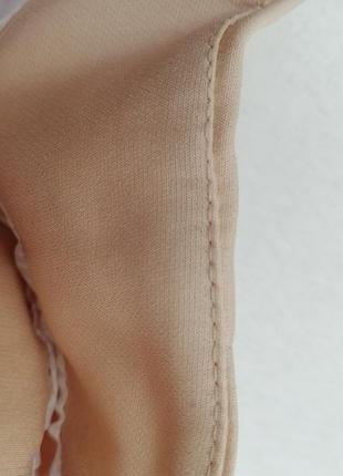 Шорты юбка с эффектом запаха декоративным кольцом цвет нежный персик7 фото