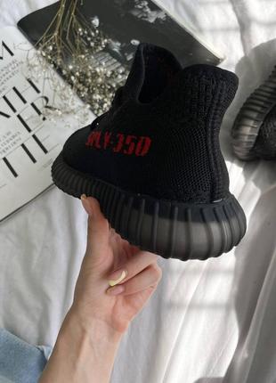 Кросівки adidas yeezy boost 350 v2 black/red6 фото