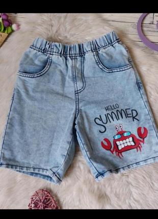 Джинсовые шорты для мальчика 116-122-128р1 фото