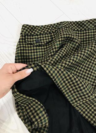 Брендовая стильная шерстяная юбка в принт « гусиная лапка» warehouse4 фото