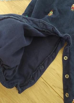 Вельветовые брюки, полукомбинезон для мальчика 9-12мис7 фото