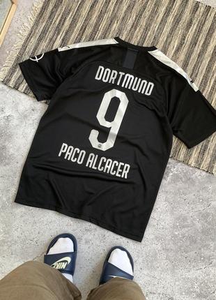 Puma borussia dortmund bvb paco alcacer opel jersey мужская футболка футбольная джерси черная пума боруссия дортмунд пако фк винтаж оригинал размер l2 фото