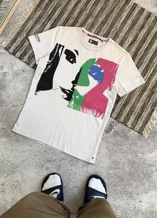 Vintage andy warhol pepe jeans london y2k tee винтаж мужская белая футболка энди вархол пепе джинс в стиле авангард оригинал размер м