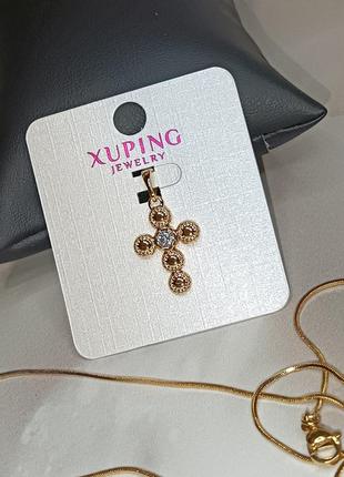 Крестик xuping позолота 18к  2,5см