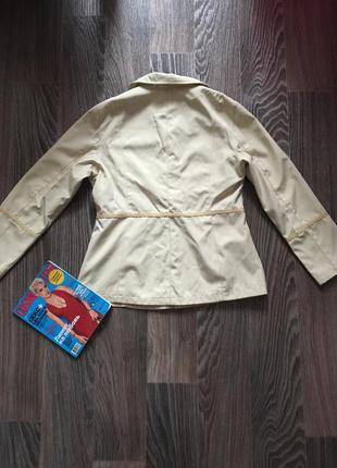 Роскошная куртка италия. куртка bellina. весенняя куртка. куртка молочного цвета.2 фото