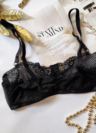Asos 75b 34b базовий бюстгальтер ажурний чорний