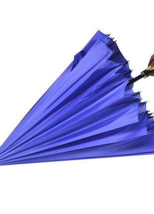 Зонт женский lesko t-1001 blue 24 спицы механический ветрозащитный от дождя 9шт2 фото