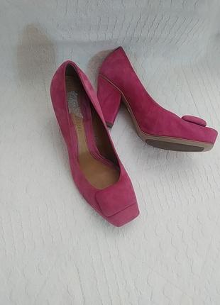 Туфлі, замша, рожеві
