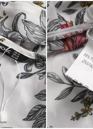 Красива легка блузка "bloomchic" з квітковим принтом. розмір uk18/eur44.9 фото