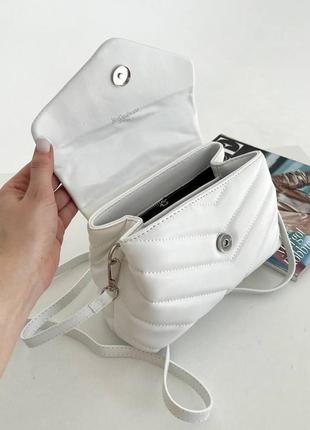 Женская сумка ив сен лоран yves saint laurent pretty bag white кросс боди6 фото